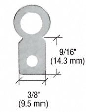 CRL Flache Bilderhaken mit kleiner runder Öse aus Metall