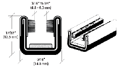 CRL 60" Flexible 9/16" x 17/32" Unbeaded Glass Run Channel for Jeep, Dodge and White Trucks