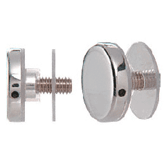 CRL 316 Polished Stainless Clad Aluminum 1-1/2" Diameter Standoff Round Cap Assembly