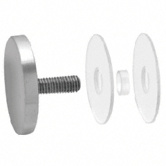 CRL 316 Brushed Stainless Clad Aluminum 2" Diameter Standoff Cap Assembly