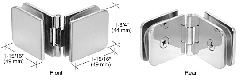 CRL Polished Chrome Adjustable Glass-to-Glass Clamp