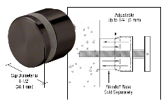 CRL Gun Metal Adjustable Height Standoff Cap for 1-1/4" Base