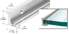 CRL Brite Anodized 78" Aluminum Jamb With Clear Vinyl Wipe