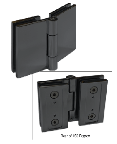 CRL Matte Black Altea Series 135º Glass-to-Glass Hinge