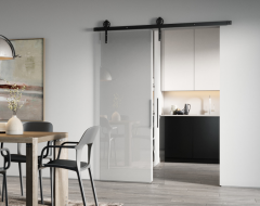 CRL CORVARA Sliding Door System for 80 kg, 2 m track, matte black