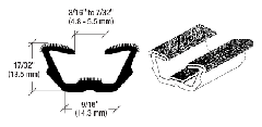 CRL 96" Flexible Flocked Rubber Glass Run Channel for 1960-1967 GM Mid-Size Cars