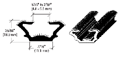 CRL 96" Flexible Flocked Rubber Glass Run Channel for 1965-1968 Ford and Mercury