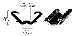 CRL 96" Flexible Flocked Rubber Glass Run Channel for 1969-1971 Chevy II, Chevelle, Tempest and F-85 Olds