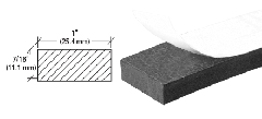 CRL Wetterdichtung aus Schaumgummi, 11,1 x 25 mm (7/16" x 1") mit Klebstoff zum freilegen