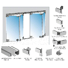 CRL Birmingham Series 2 x 2 Bi-Folding Door Kit - 118"