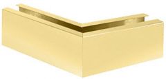 CRL Satin Brass 12" 135 Degree Mitered Corner Cladding for L21S Series Standard Square Base Shoe