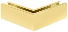 CRL Satin Brass 12" 90 Degree Mitered Corner Cladding for L21S Series Standard Square Base Shoe