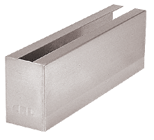 CRL Brushed Stainless 12" Welded End Cladding for L56S Series Standard Square Base Shoe