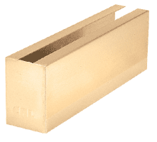 CRL Polished Brass 12" Welded End Cladding for L21S Series Standard Square Base Shoe