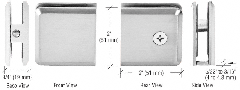 CRL Hochbelastbarer abgefaster Glashalter für Wandmontage mit Glasverschraubung, Chrom poliert