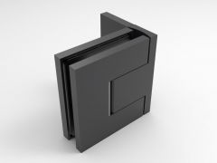 CRL BELLAGIO Adjustable Matte Black Shower Hinge, Wall Mount Offset Back Plate, Cover Plates