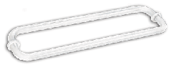 CRL White 12" BM Series Back-to-Back Tubular Towel Bars With Metal Washers