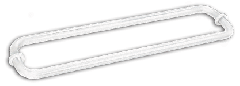 CRL White 18" BM Series Back-to-Back Tubular Towel Bars with Metal Washers