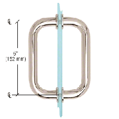 CRL Polished Nickel 6" BM Series Tubular Back-to-Back Pull Handle