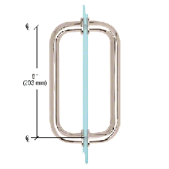 CRL Polished Nickel 8" BM Series Tubular Back-to-Back Pull Handle