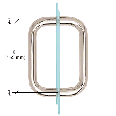 CRL Polished Nickel 6" BM Series Back-to-Back Handle Without Metal Washers