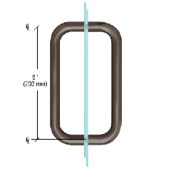 CRL Oil Rubbed Bronze 8" BM Series Back-to-Back Handle Without Metal Washers