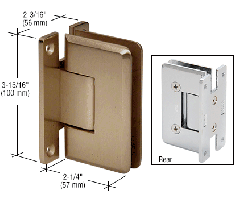 CRL Brushed Bronze Cologne 037 Series Wall Mount Hinge