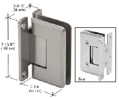 CRL Brushed Satin Chrome Cologne 037 Series Wall Mount Hinge