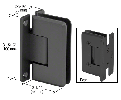 CRL Matte Black Cologne 037 Series Wall Mount Hinge