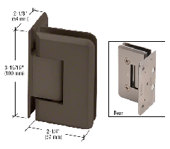 CRL Oil Rubbed Bronze Cologne 044 Series Wall Mount Offset Back Plate Hinge