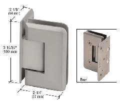 CRL Satin Nickel Cologne 044 Series Wall Mount Offset Back Plate Hinge