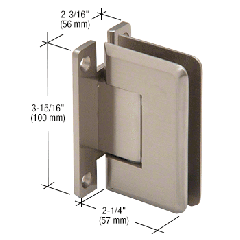 CRL Brushed Nickel Cologne Series Wall Mount Positive Close Hinge