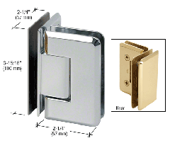 CRL Polished Chrome Cologne 092 Series 90º Glass-to-Glass Hinge