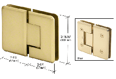 CRL Satin Brass Cologne 180 Series 180º Glass-to-Glass Hinge