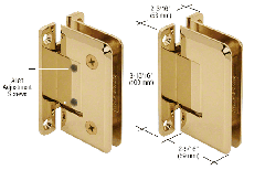 CRL Brass Cologne 337 Series Adjustable Wall Mount Full Back Plate Hinge