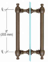 CRL Oil Rubbed Bronze 8" Colonial Style Back-to-Back Pull Handles