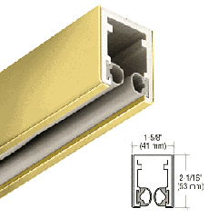 CRL-Blumcraft® Polished Brass 1-5/8" Head Channel for 1/2" Glass - 120"