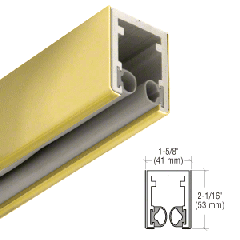 CRL-Blumcraft® Satin Brass 1-5/8" Head Channel for 1/2" Glass - 120"