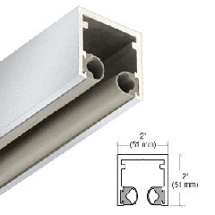 CRL-Blumcraft® Satin Anodized 2" Head Channel for 3/4" Glass - 120"