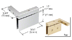 CRL Polished Chrome Cardiff Series Left Hand Mount Hinge