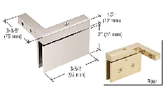 CRL Polished Nickel Cardiff Series Left Hand Mount Hinge