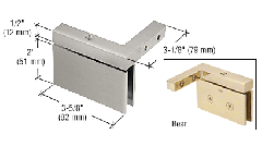 CRL Brushed Nickel Cardiff Series Right Hand Mount Hinge