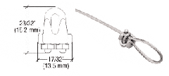 CRL Cable Loop Securing Clamp for Cable Display System