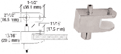 CRL Chrome Plated Fixed Single Shelf Bracket for Cable Display System