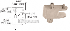 CRL Brushed Nickel Plated Fixed Single Shelf Bracket for Cable Display System