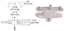 CRL Chrome Plated Fixed Double Shelf Bracket for Cable Display System