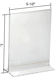 CRL Clear Acrylic Small Sign Card Holder