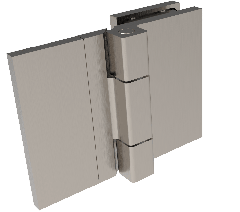 CRL COMO Brushed Nickel 180° Glass-to-Wall Hinge