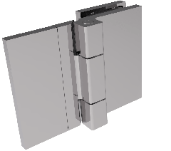 CRL COMO Polished Chrome 180° Glass-to-Wall Hinge