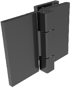 CRL COMO Matte Black 180° Glass-to-Wall Hinge